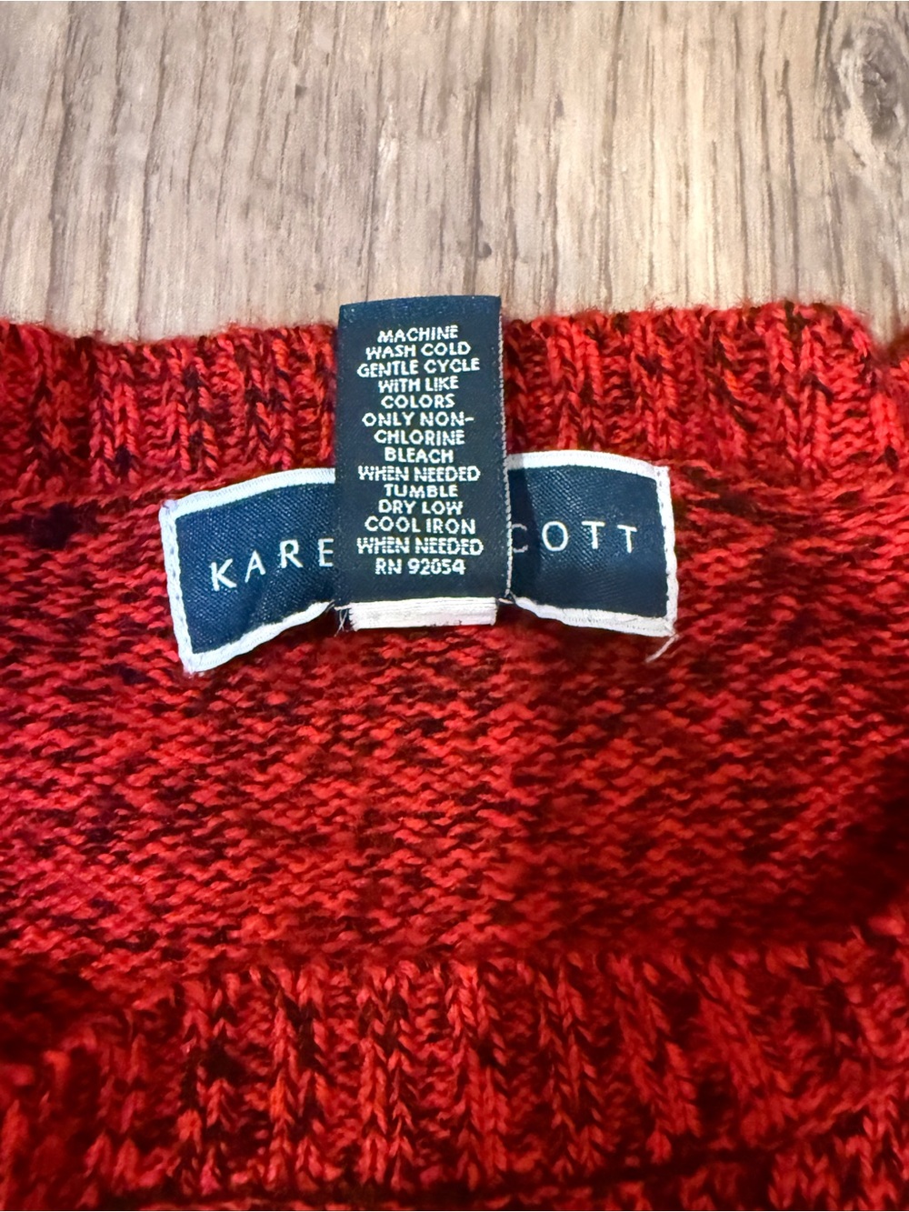 Karen Scott Red Holiday Crewneck Sweater with Reindeer and Santa Christmas - Picture 3 of 4